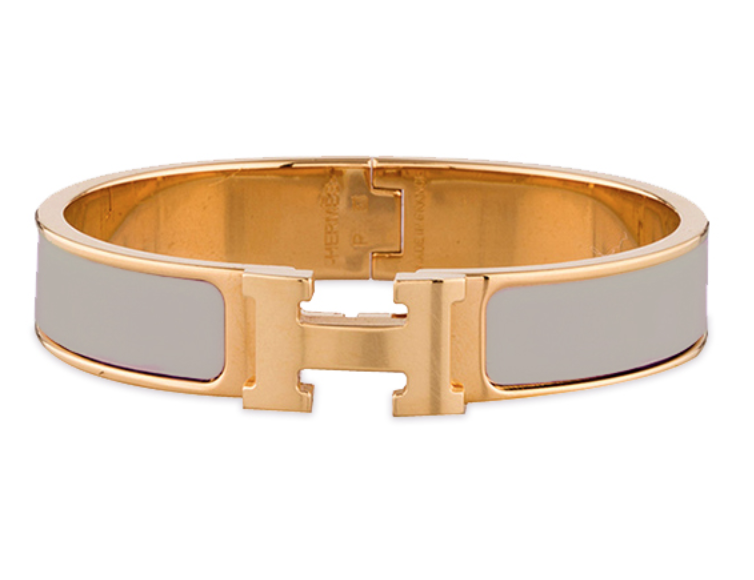 Hermes Clic Clac Narrow Bracelet, Marron with Rose Gold Hardware, New in Box (Ships From London)