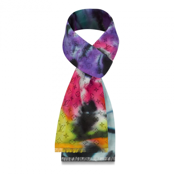 Louis Vuitton Tie Dye Shawl, New WA001
