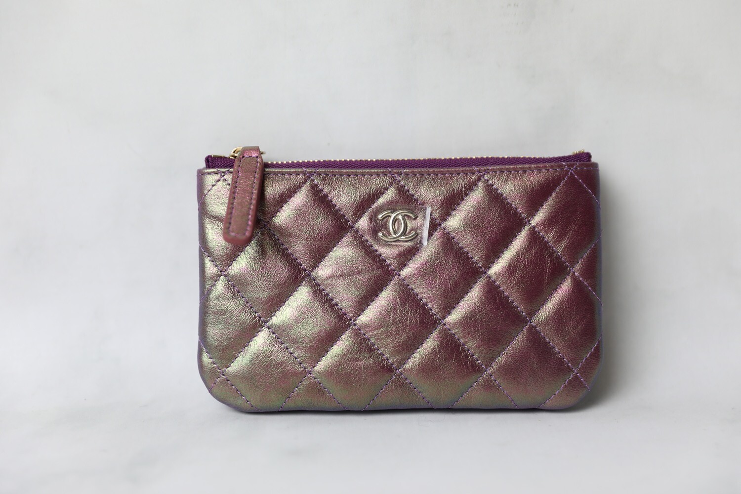 Chanel SLG Mini O Case, Purple iridescent, New in Box