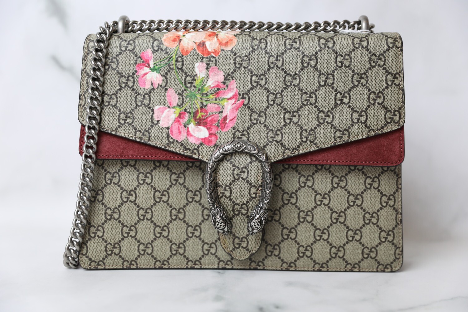 Gucci Dionysus Medium, Blooms with Canvas, Preowned in Dustbag WA001