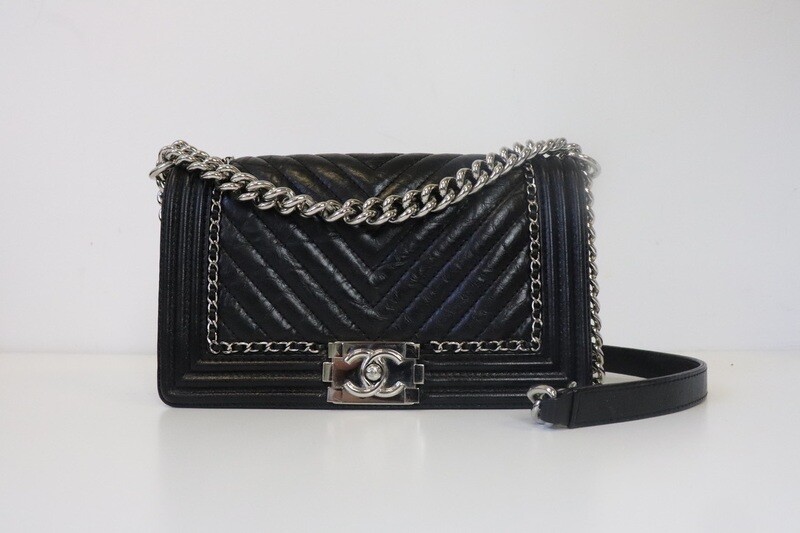 ◆希少◆VINTAGE◆【CHANEL】Chanel Boy*ツイード/レザー*バッグ 2046580003.jpg