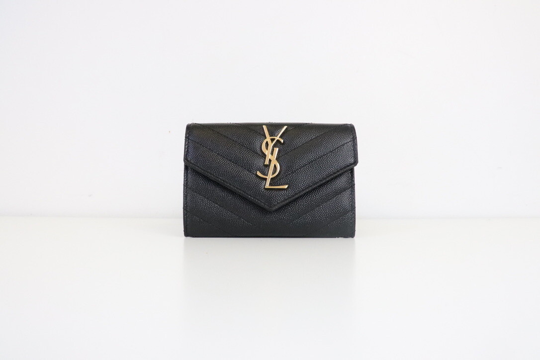 Saint Laurent SLG Black Wallet, New in Box