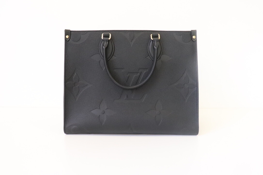 Louis Vuitton On the Go MM, Black Empreinte, Leather, New in Dustbag