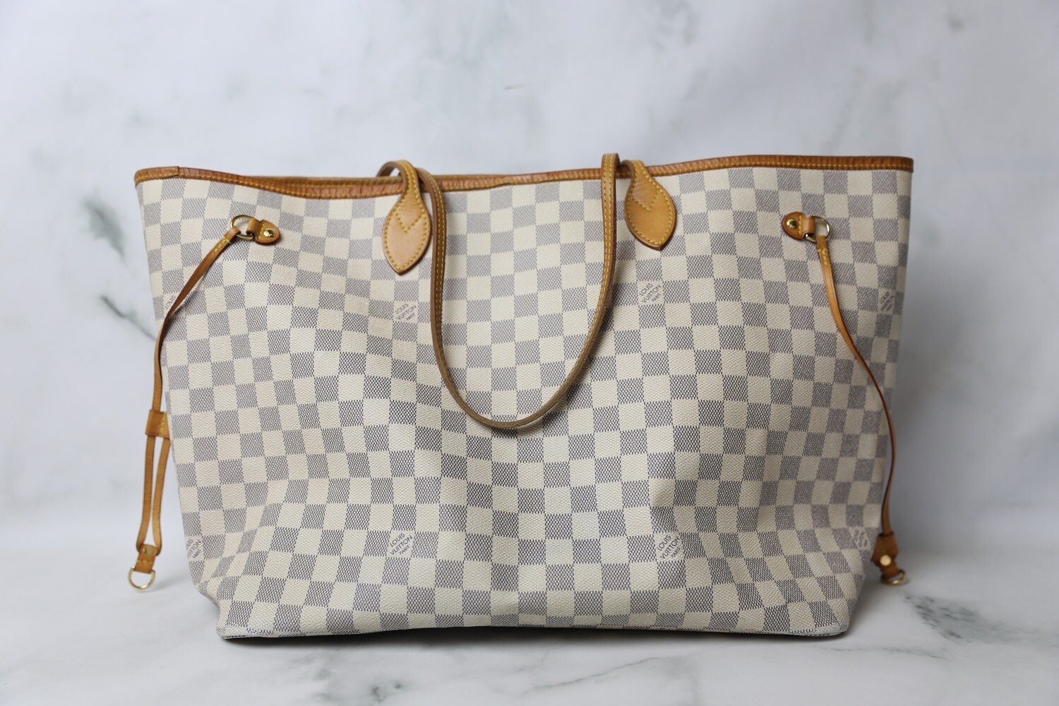 Louis Vuitton Neverfull MM Azur with Strap, New in Dustbag WA001