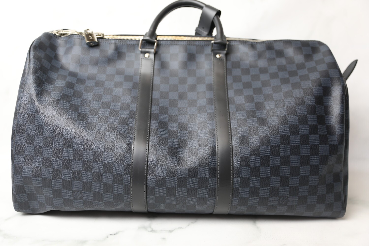 Louis Vuitton Keepall 55, Damier Blue, Preowned in Box WA001