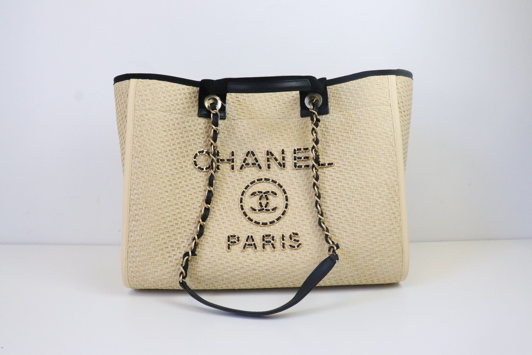 Chanel Deauville Large Raffia, New in Dustbag