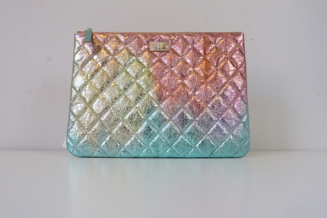 Chanel UNBOXING 20A Collections Iridescent Rainbow Aged Leather Mini  Rectangular 2.25 Reissue 