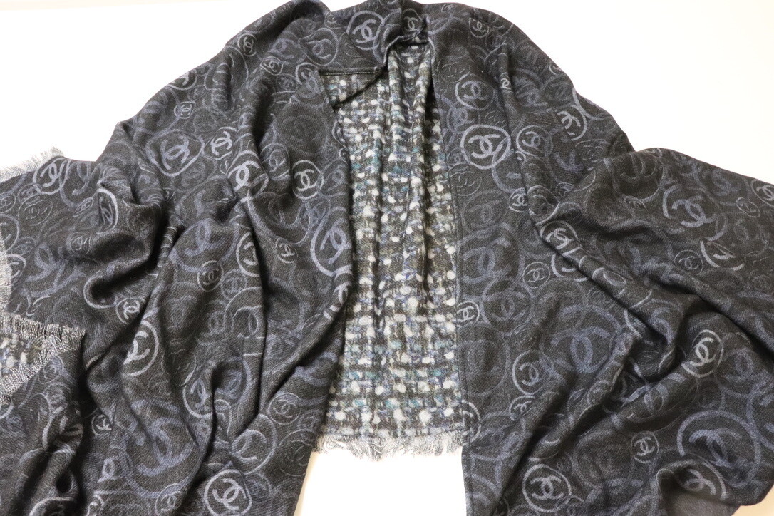 Chanel Cashmere Navy Poncho, New - No Dustbag or Box