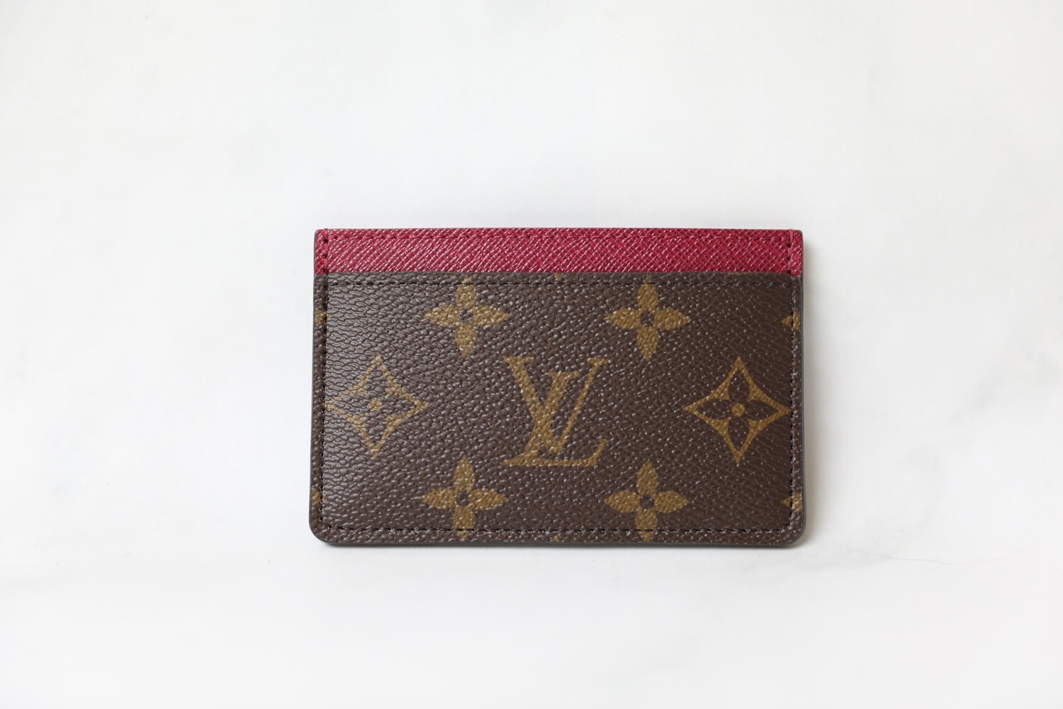 Louis Vuitton Cardholder, Monogram and Fuchsia, New in box