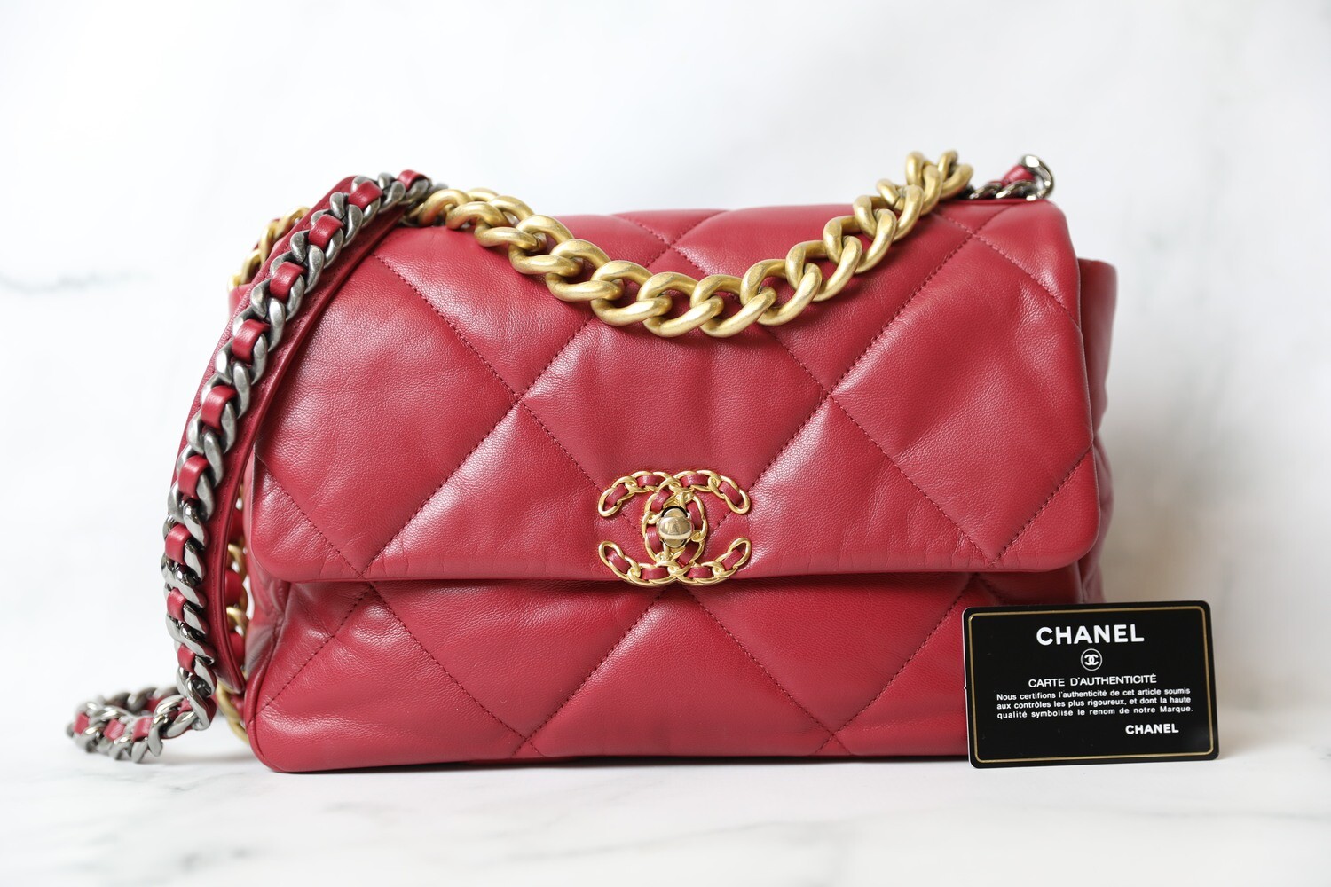 Chanel 19 Large, Red, Preowned in Box WA001 - Julia Rose Boston