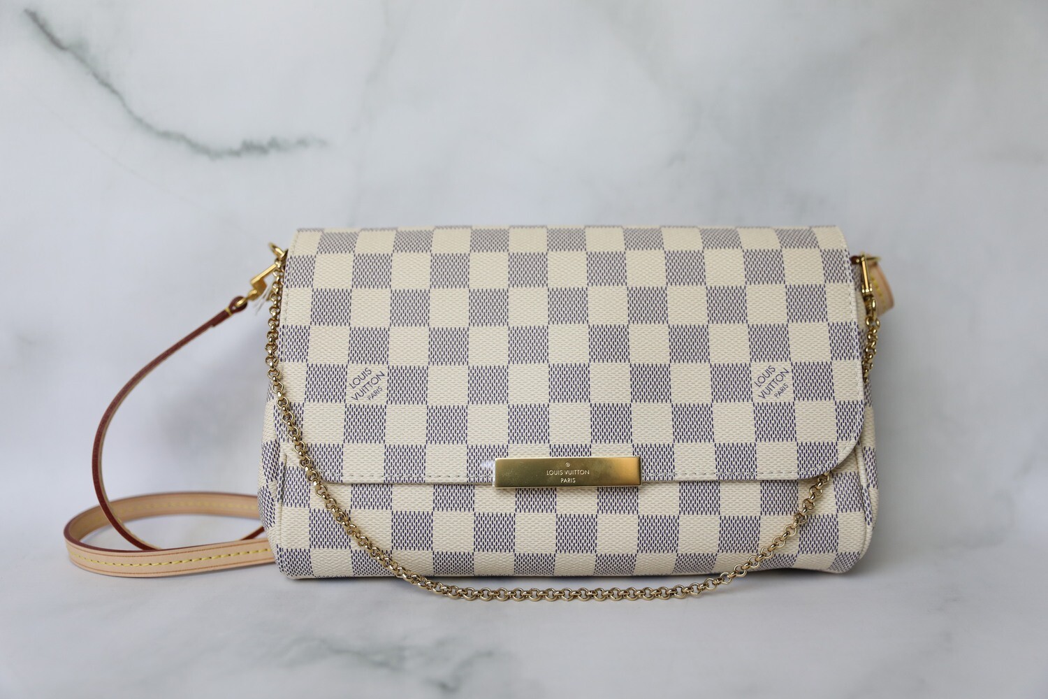Louis Vuitton Favorite MM, Damier Azur, New in Box WA001