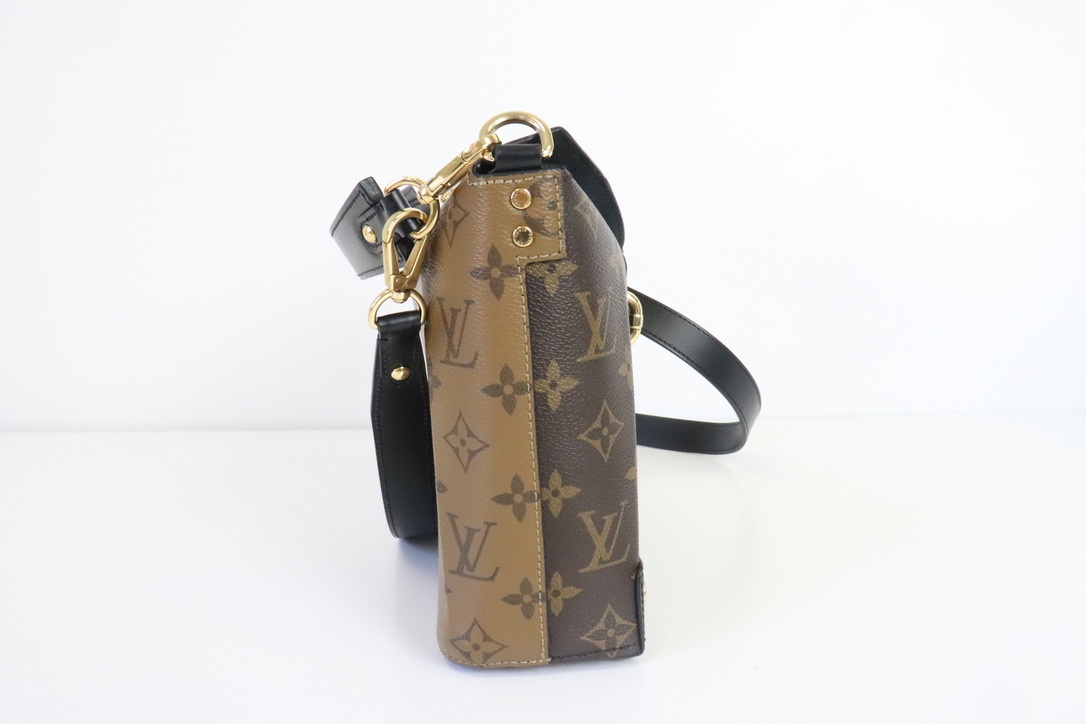 Louis Vuitton Bento Box Handbag Reverse Monogram Canvas Brown 484541