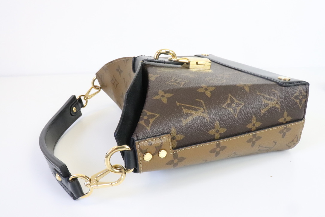 Louis Vuitton Bento Box Handbag Reverse Monogram Canvas Brown 484541