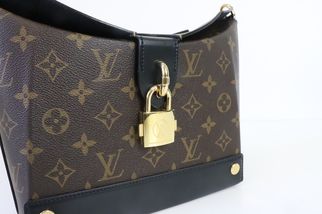 Louis Vuitton Bento Box Handbag Reverse Monogram Canvas EW Brown 69055284