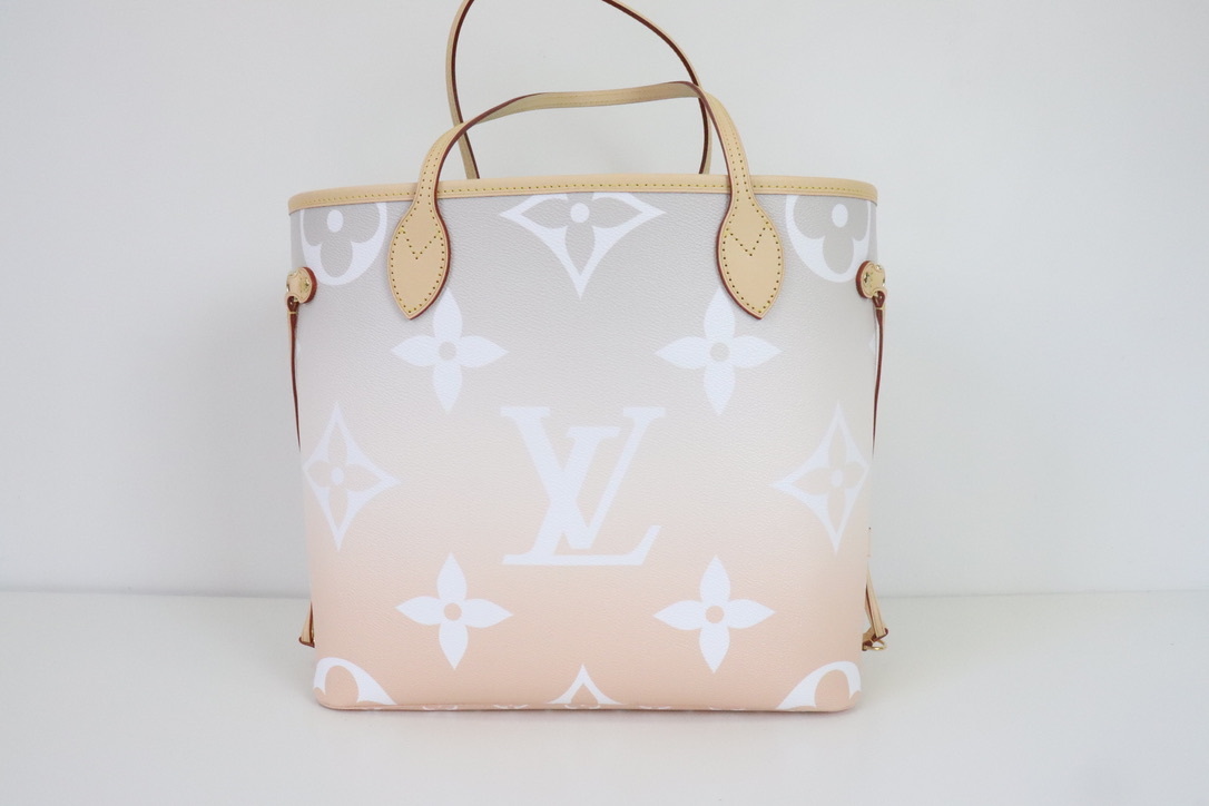 Neverfull cloth tote Louis Vuitton Beige in Cloth - 33408922