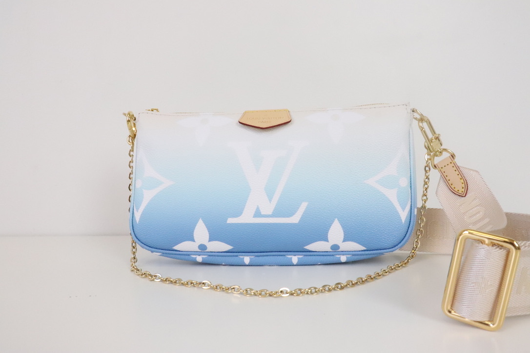 Louis Vuitton On the Go GM Pool, Beige/Blue Ombre, New in Dustbag - Julia  Rose Boston