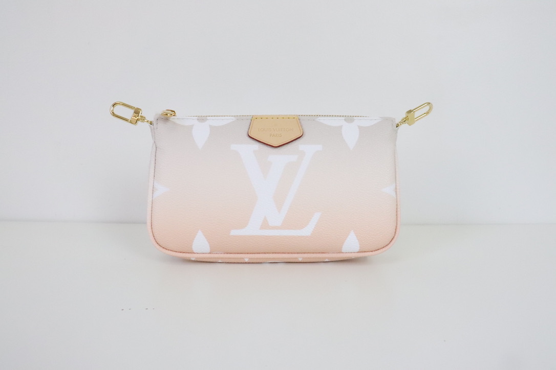 LOUIS VUITTON MULTI POCHETTE BANDOULIERE JAQUARD BRUME COIN Purse By The  Pool