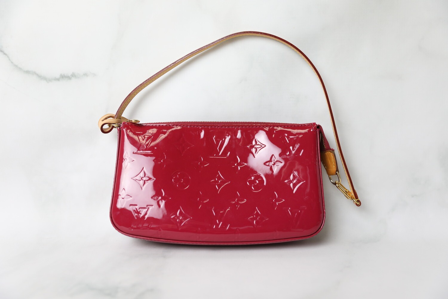 Louis Vuitton Pochette Accessories, Pink Vernis, Preowned WA001