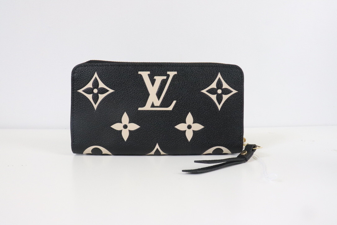Louis Vuitton SLG Zippy Long Wallet, Black Empreinte, New in Dustbag