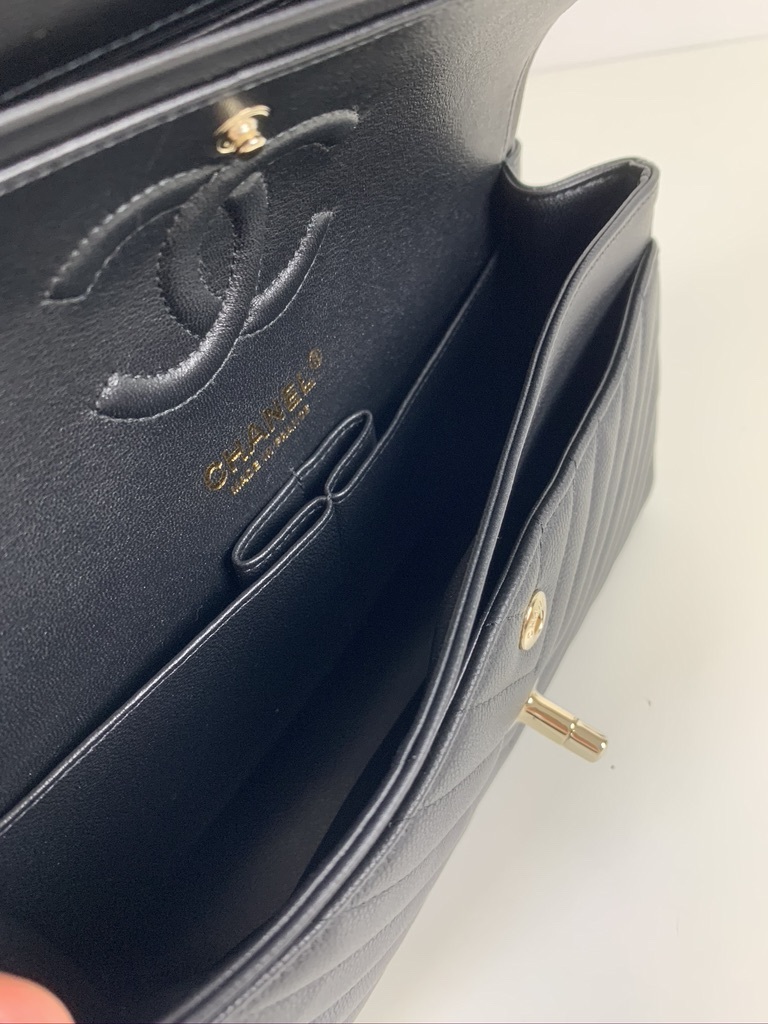Chanel Classic Mini Rectangular, Black Lambskin with Gold Hardware, New in  Box GA001