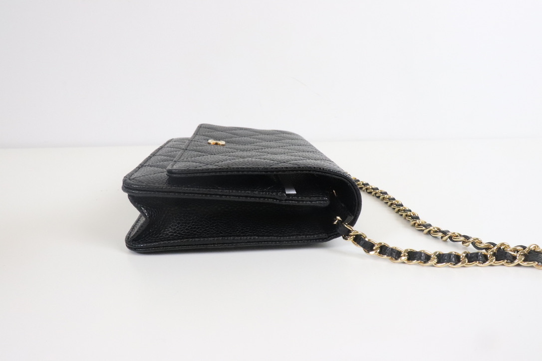 Chanel Wallet on Chain, Black Caviar Leather, Gold Hardware, New in Box  CMA001 - Julia Rose Boston