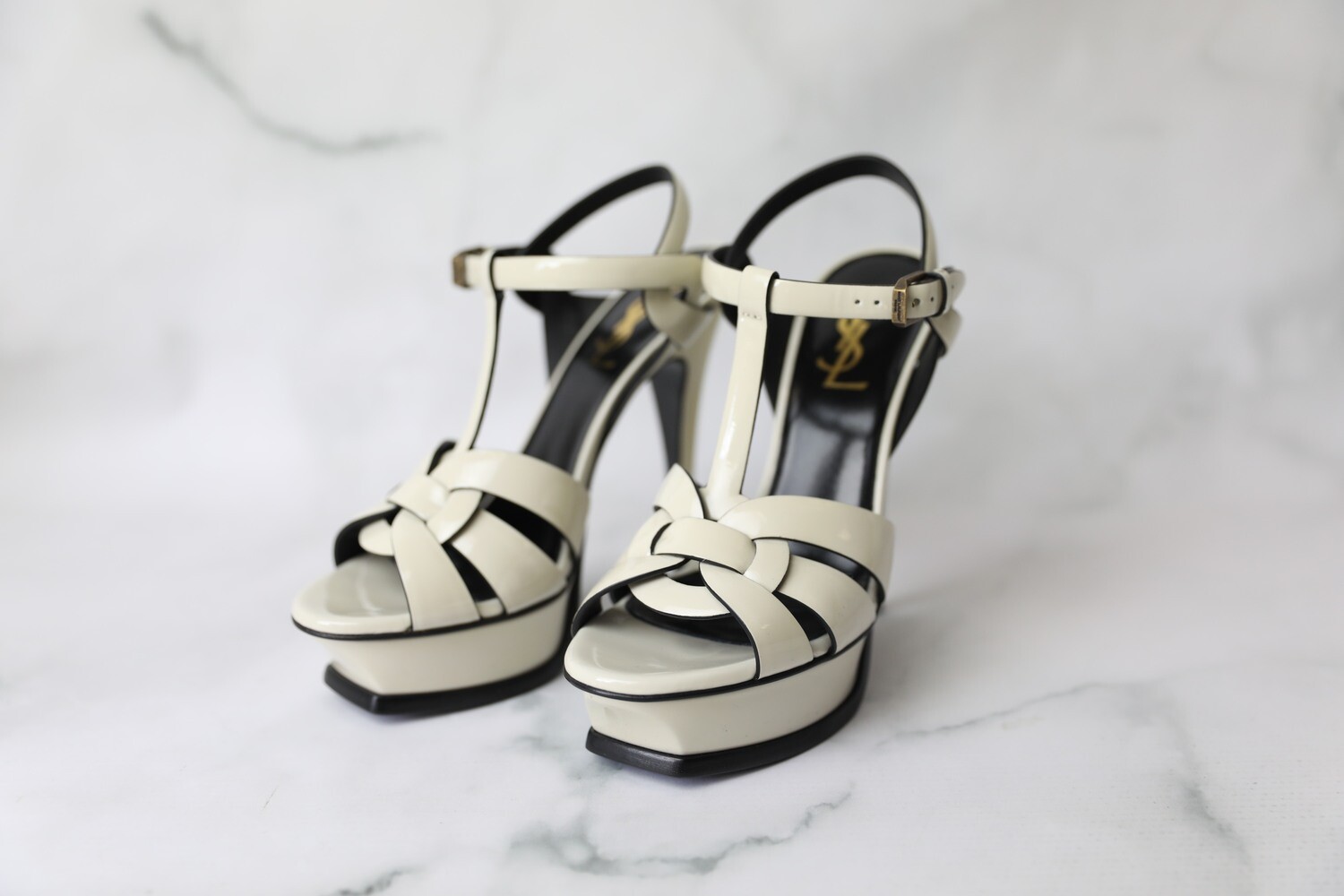Saint Laurent Shoes Tribute Heels, White, Size 36, New in Box WA001