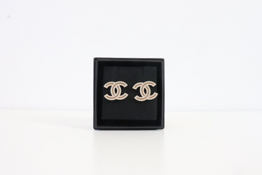 Chanel Earrings Outline Statement Crystal, New in Box
