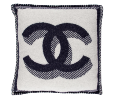 Chanel Pillow, Ivory/Navy, New in Dustbag GA001