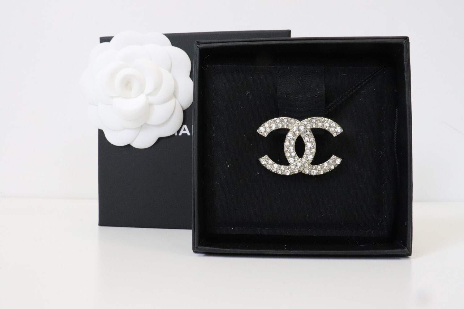 Chanel Crystal Brooch CC, New in Box