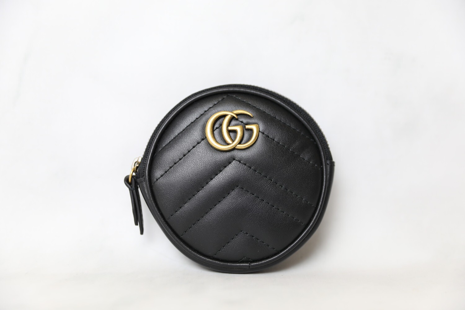 Gucci Marmont Round Coin Purse, Black, New in Box WA001