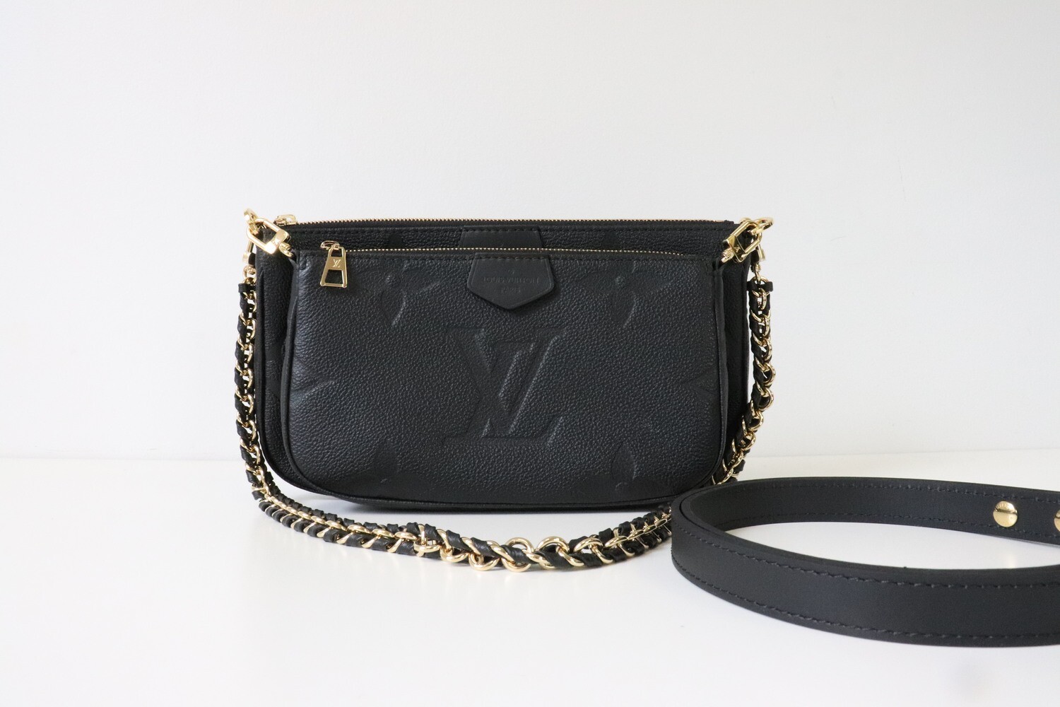 Louis Vuitton Black Empreinte Leather Multi Pochette