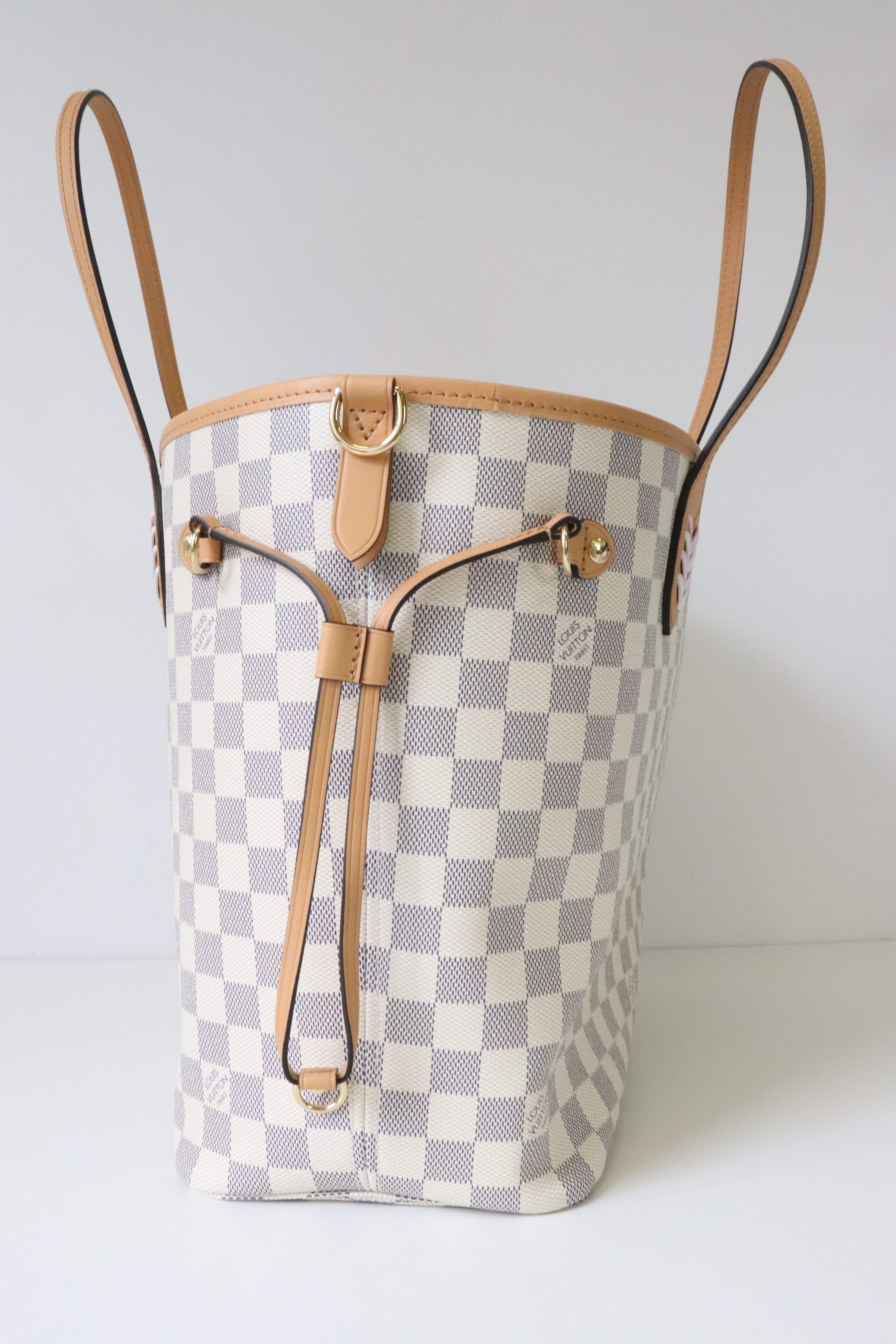 Louis Vuitton Tahitienne Neverfull MM, Azur, Preowned in Dustbag WA001
