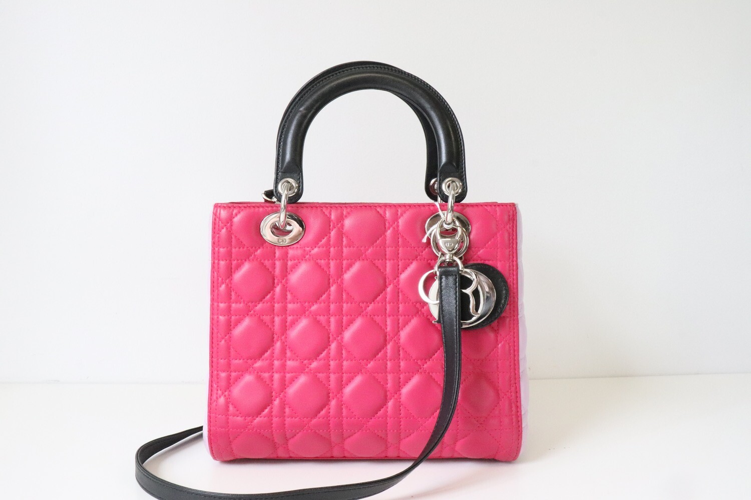 Dior Lady Dior Multicolor Pink, Preowned in Dustbag