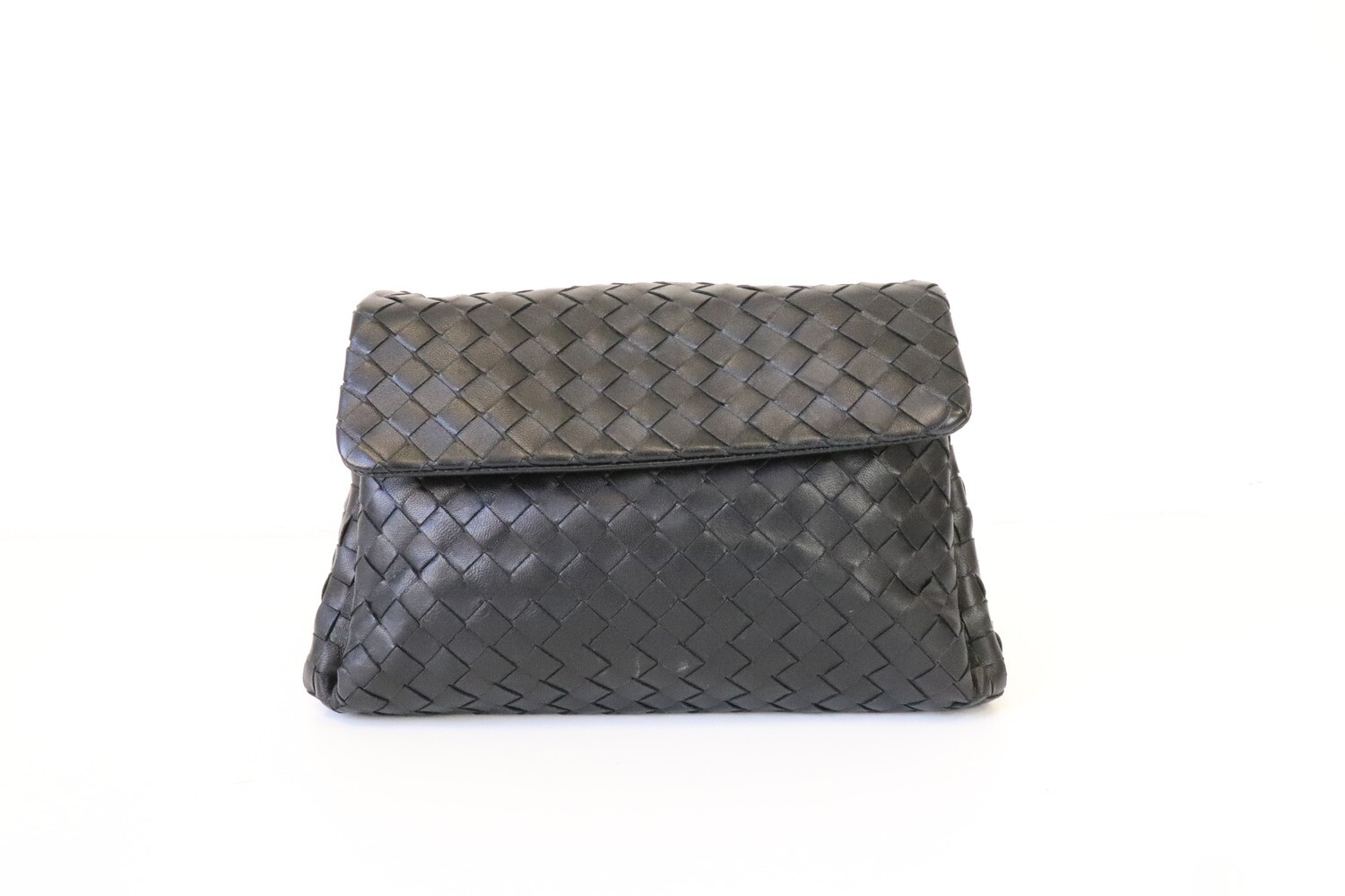 Bottega Pouch, Black, Preowned - No Dustbag