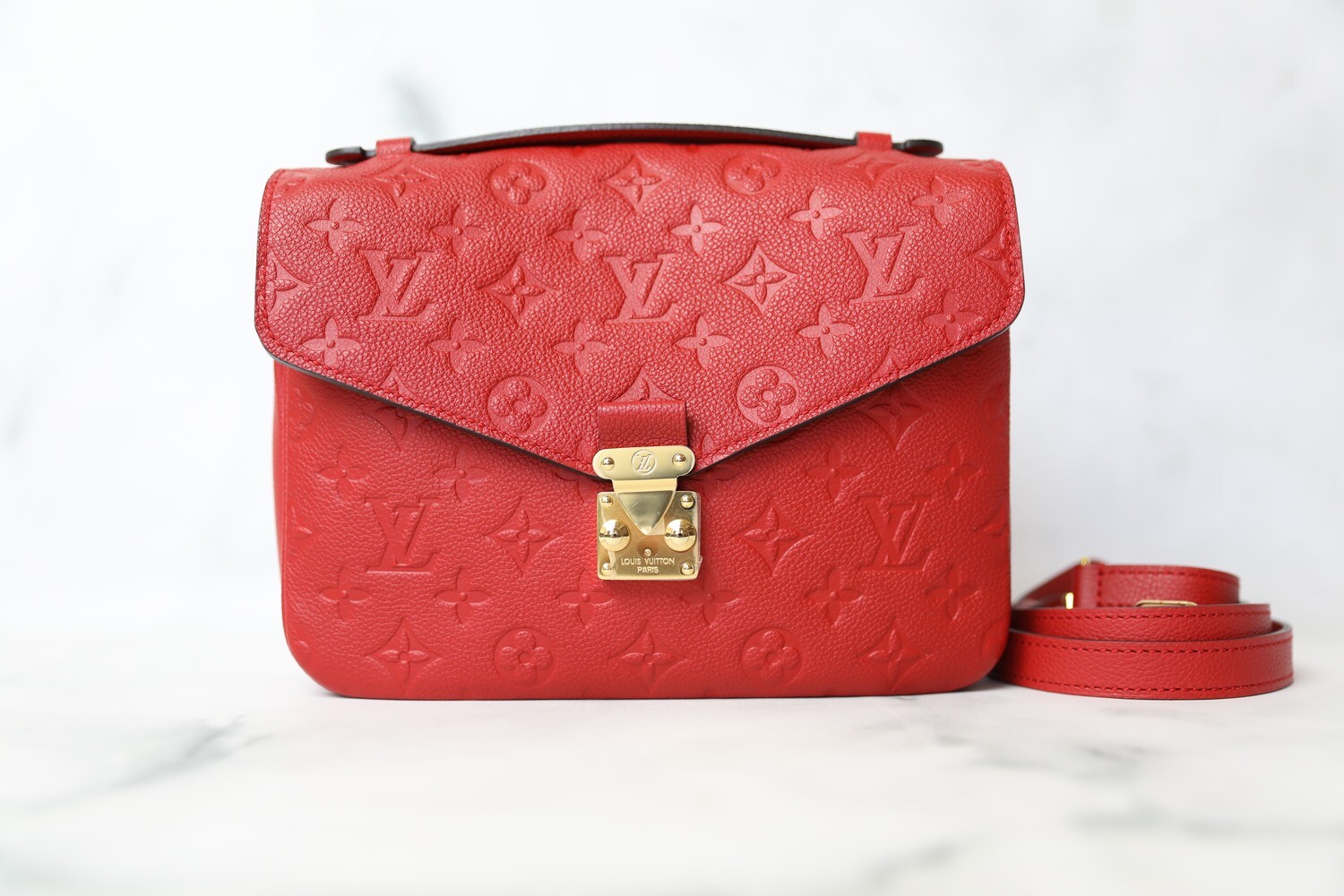 Louis Vuitton, Bags, Louis Vuitton Pochette Mtis In Red