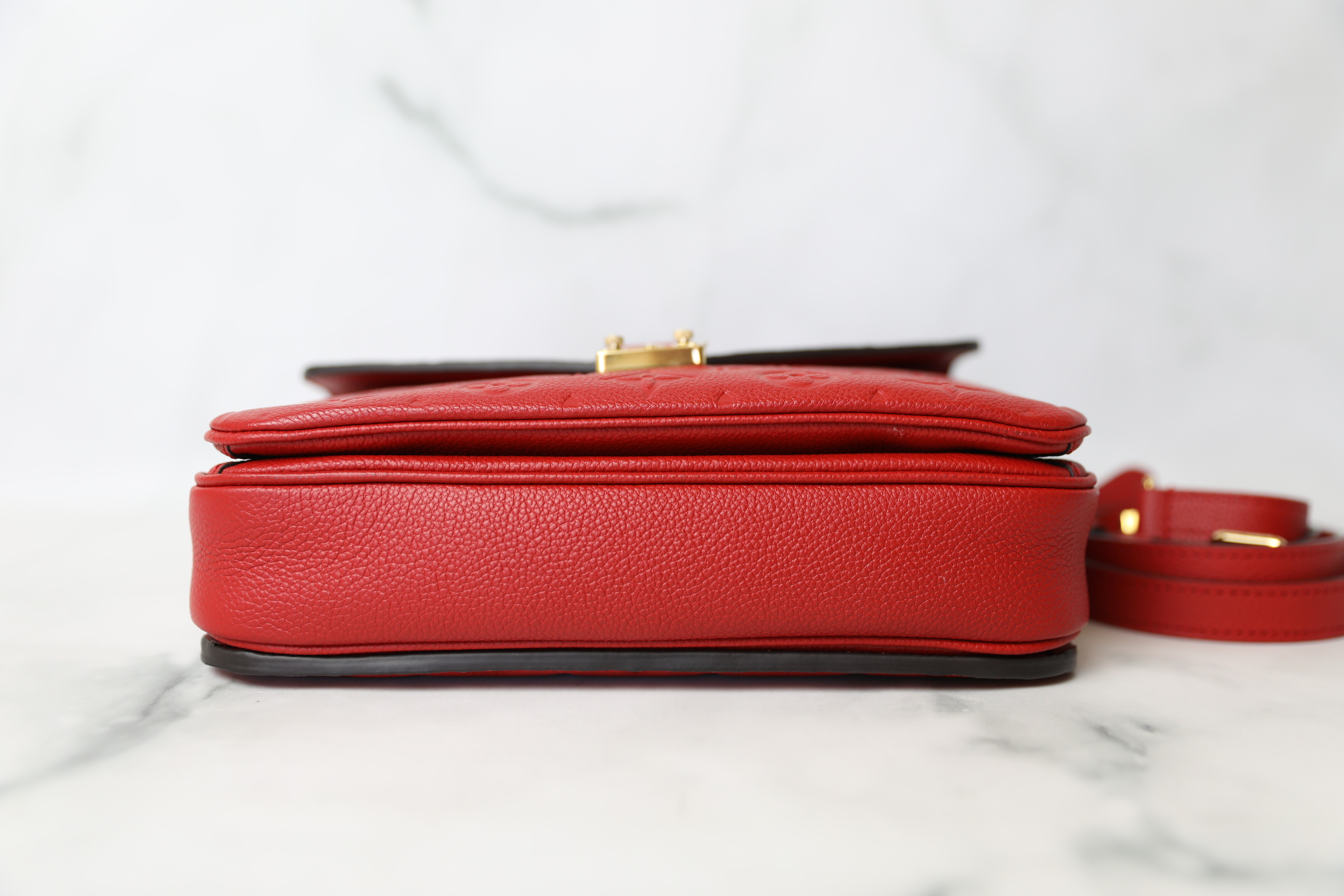 Louis Vuitton Pochette Metis Cherry, Red Empreinte, Preowned in Box WA001