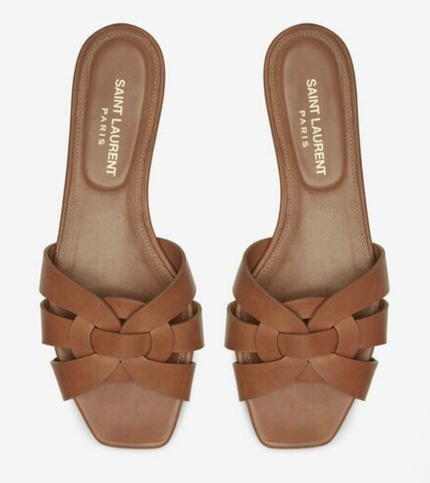 Saint Laurent Caramel Tribute Flats