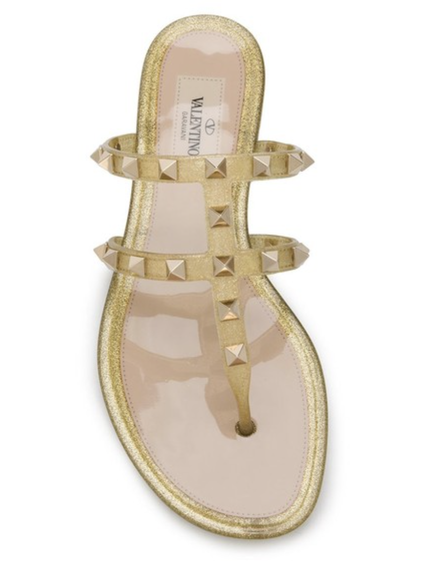 Valentino Shoes Rockstud Jelly Thong, New In Box 