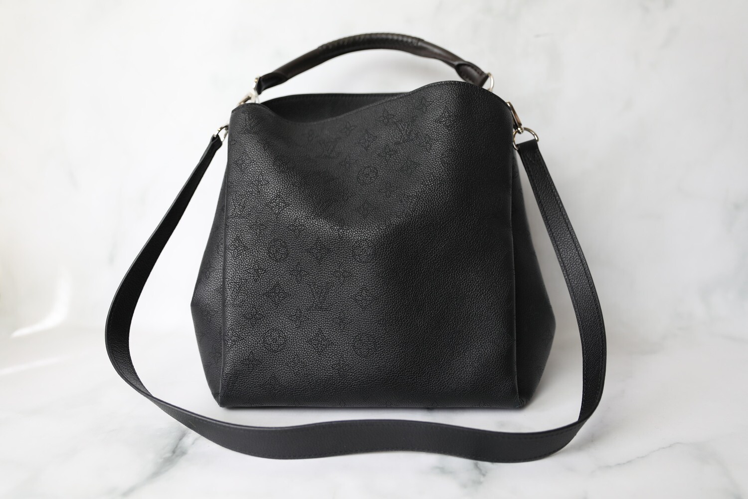 Louis Vuitton Mahina Babylone PM, Black, Preowned in Dustbag WA001