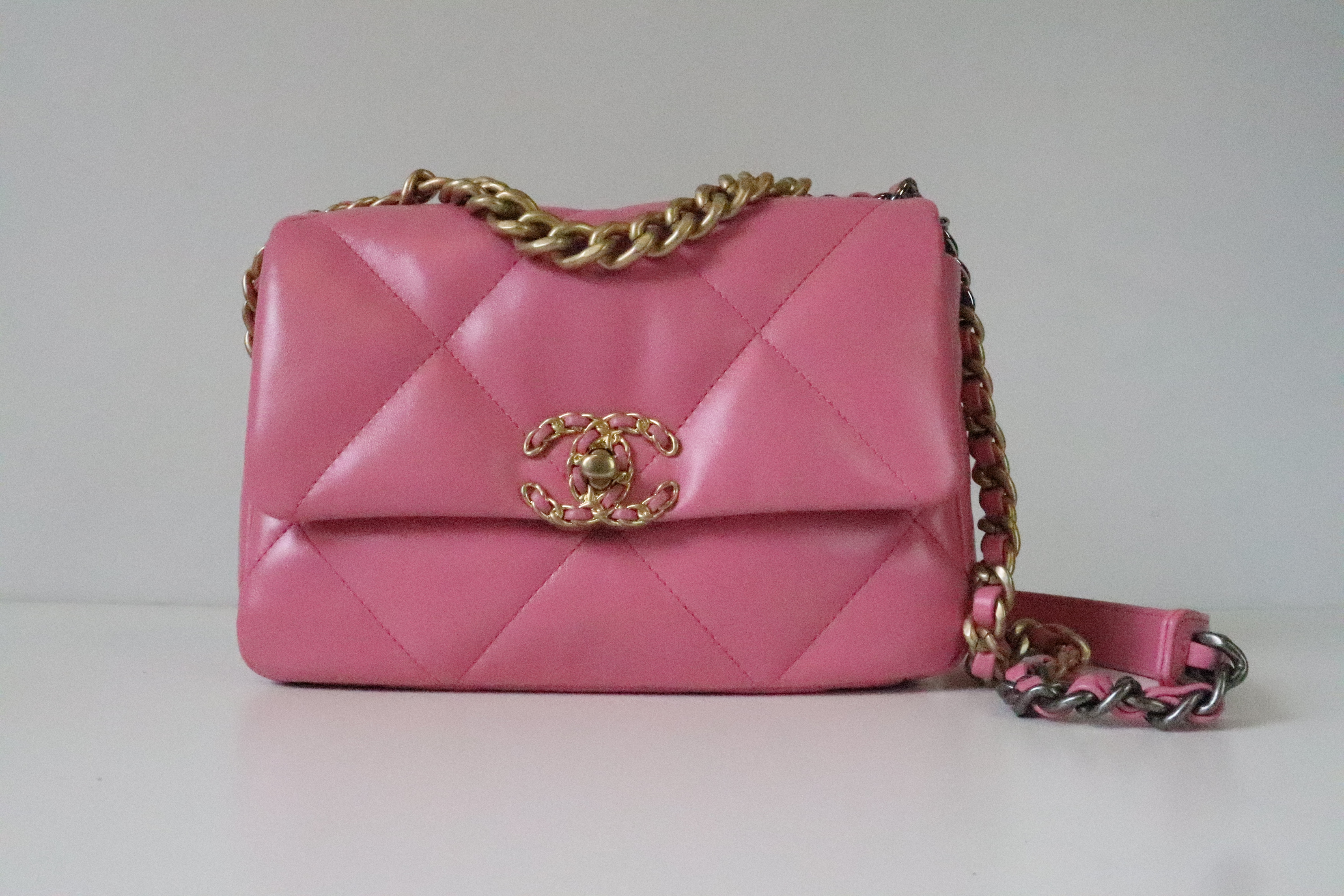 Chanel 19 Small, 21S Pink, New in Box - Julia Rose Boston
