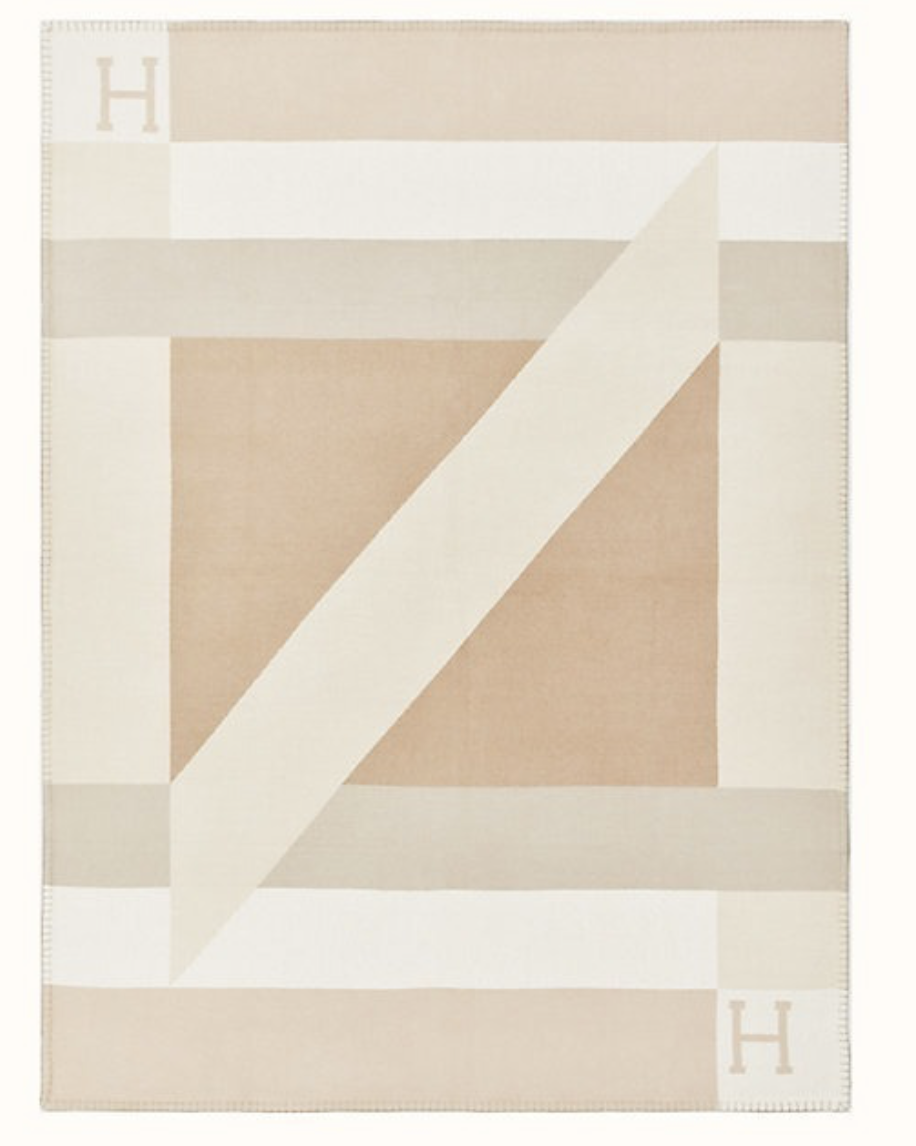 Hermes Blanket Drapeu Plaid Cashmere, New in Box