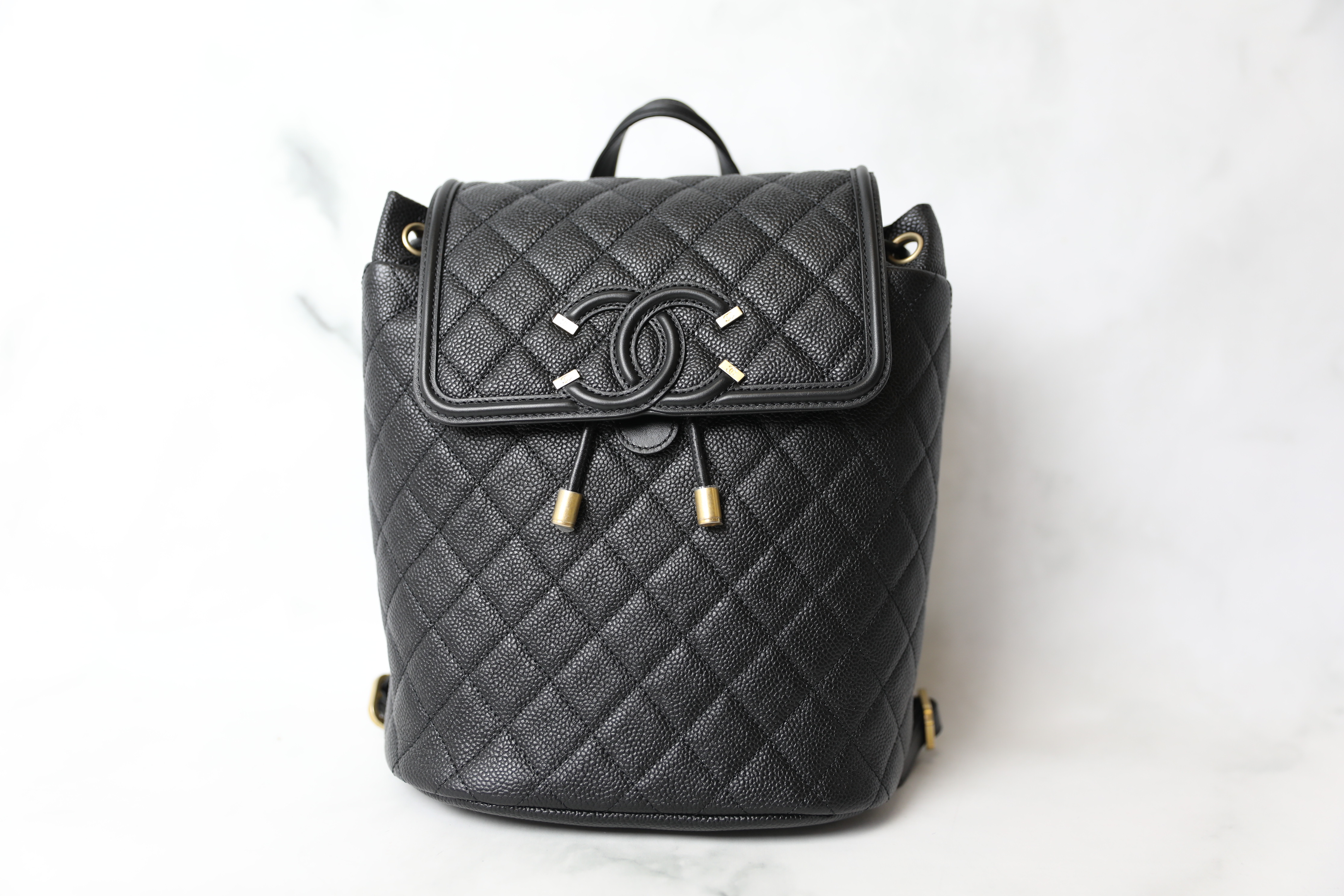 Chanel Caviar Logo Backpack – SFN