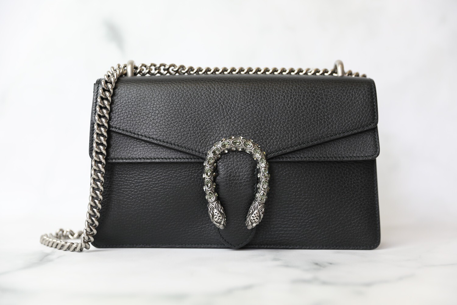 Gucci Dionysus Small, Black Leather, Preowned in Dustbag WA001