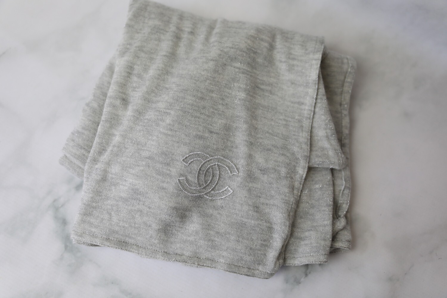 Chanel Scarf, Grey, Preowned WA001