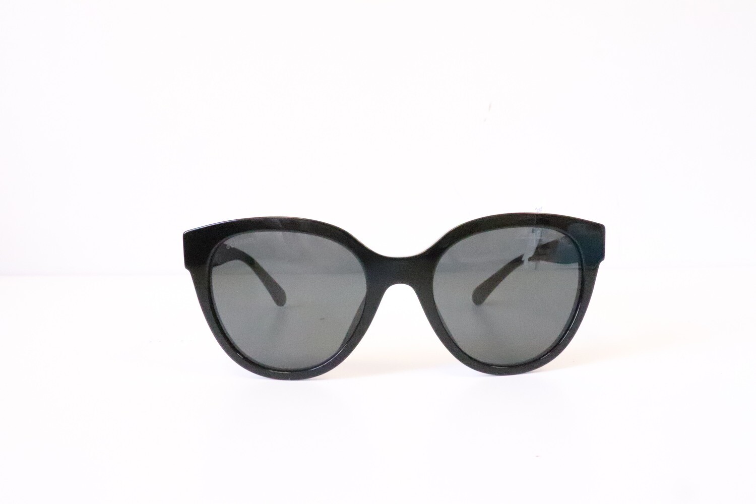 Chanel Sunglasses Black with Black Border, White Writing, New in Box