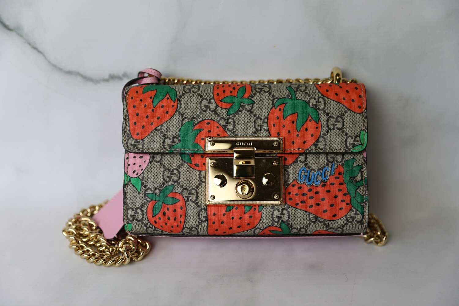 Gucci Padlock, Strawberry, New in Dustbag WA001