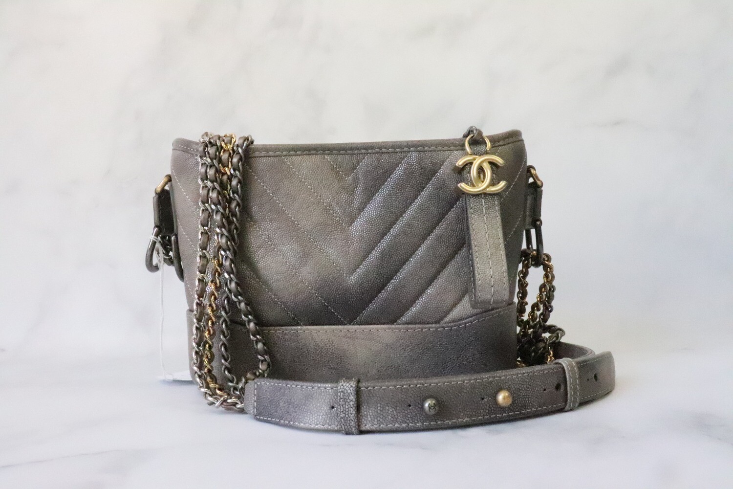 Chanel, Gabrielle Small, Ombre Color, Gold Hardware, Preowned in Dustbag