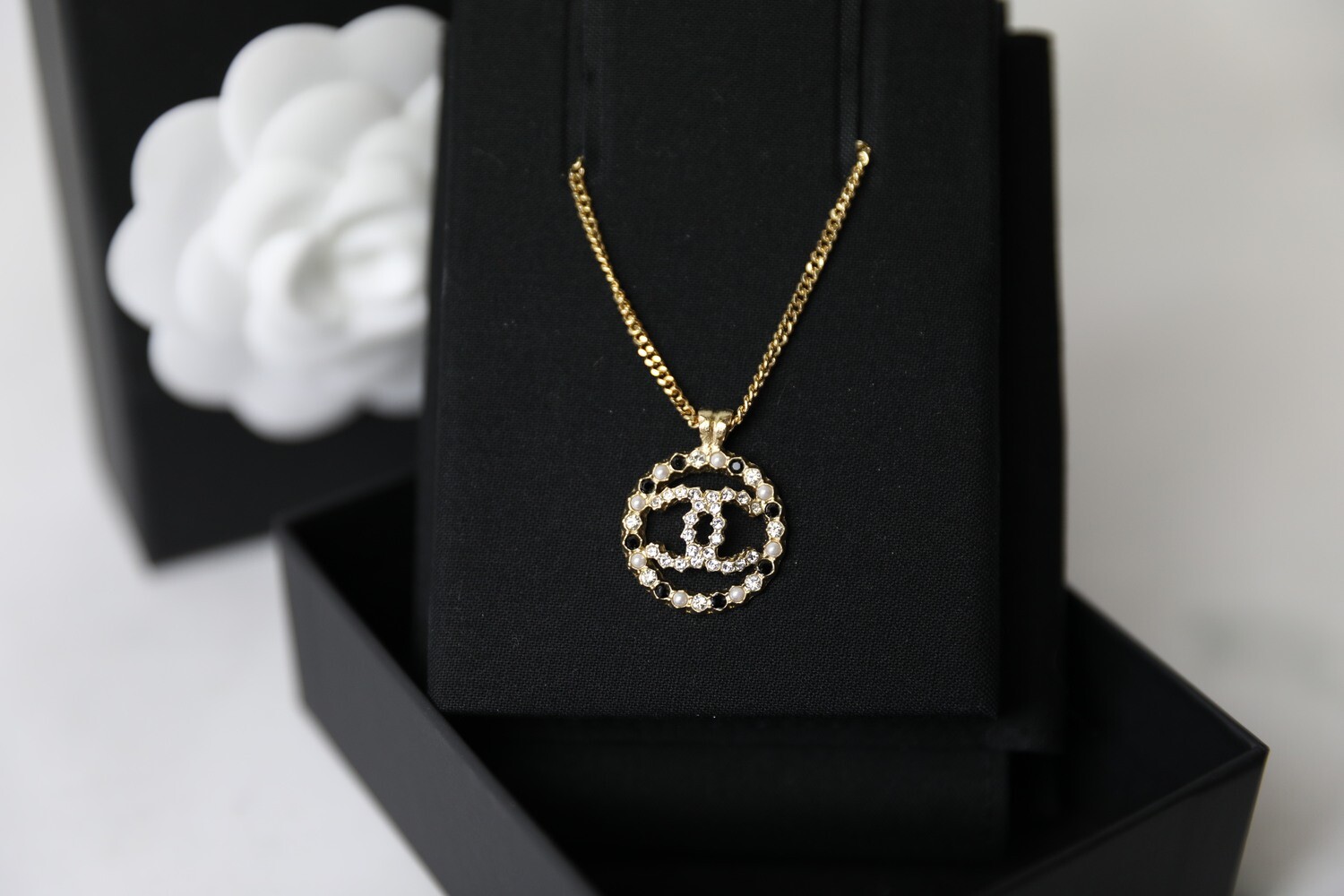 Chanel Round CC Pendant Necklace, New in Box WA001