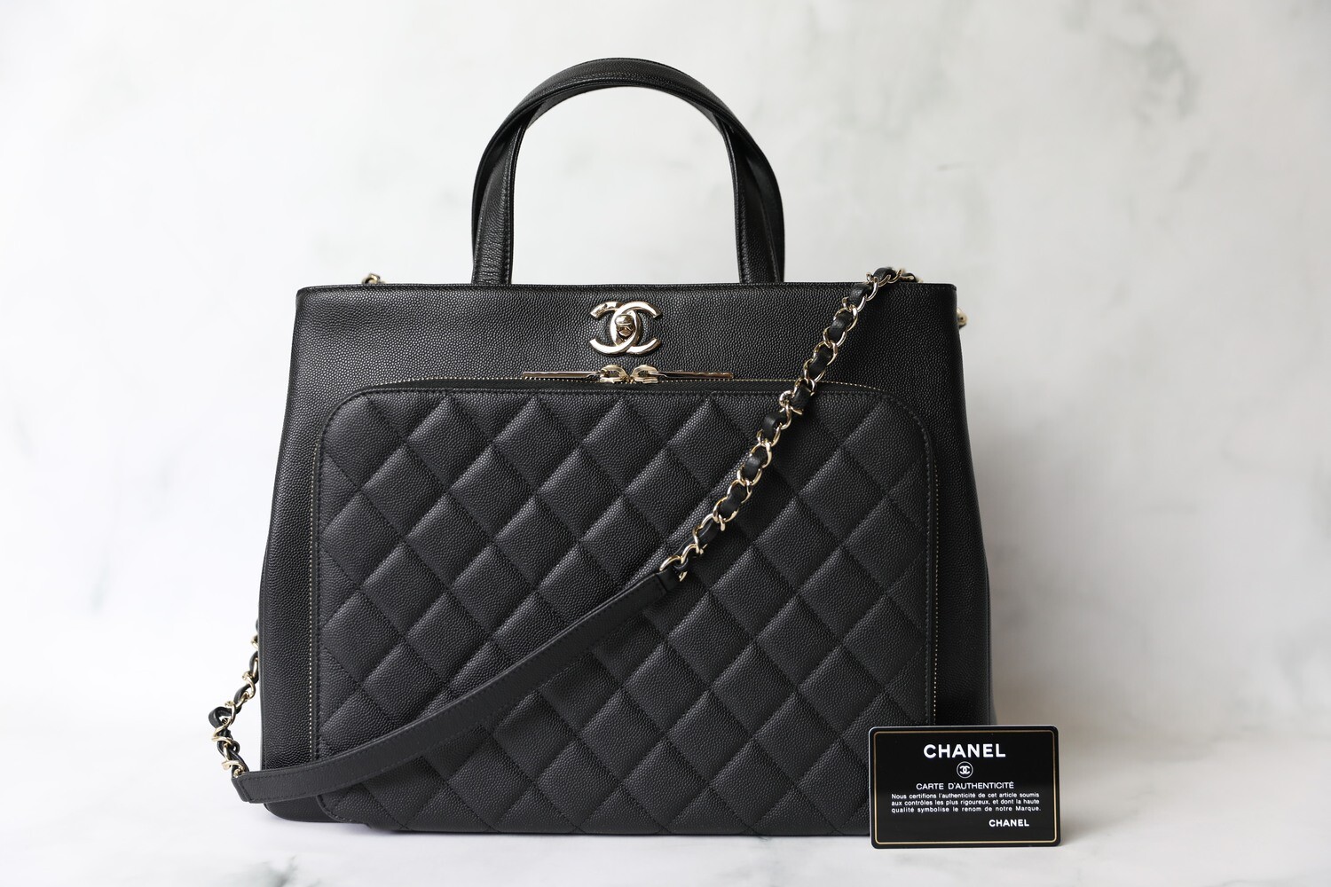Chanel Business Affinity Tote, Black Caviar with Gold Hardware, Preowned in  Box WA001