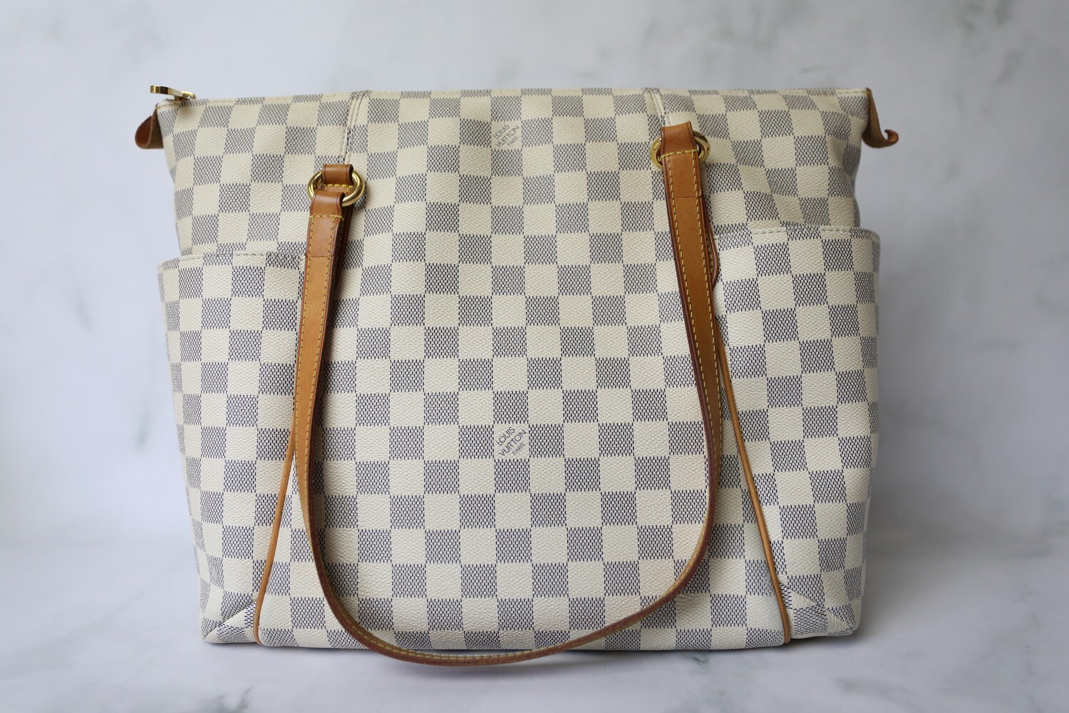 Louis Vuitton Totally, Damier Azur, Preowned in Dustbag WA001